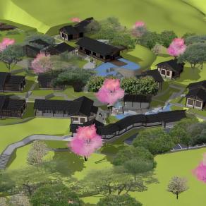 中式少数名族寨子民居